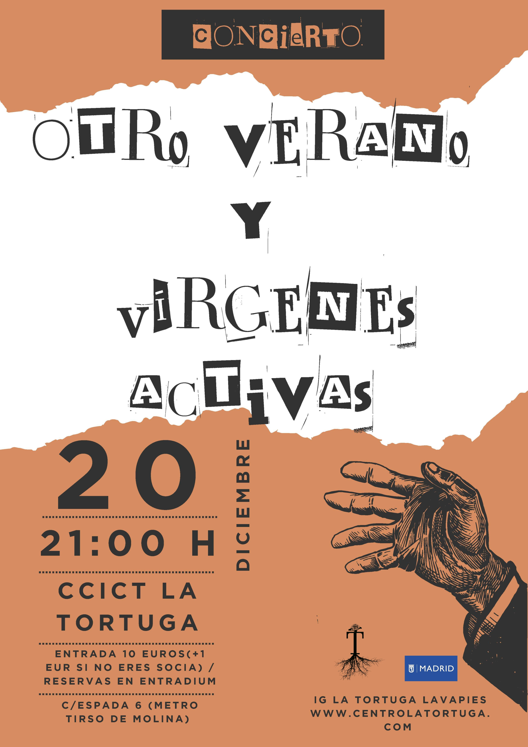 Otro Verano y Virgenes Activas en concierto. rock, punk, lavapies